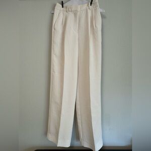 ARITZIA Wilfred Ivory Wide-Leg Trousers